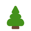 Evergreen Tree Flat Element from Fluent Emoji Flat Set