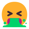 Face Vomiting Flat Element from Fluent Emoji Flat Set