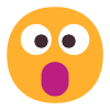 Face With Open Mouth Flat Element from Fluent Emoji Flat Set
