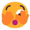 Face With Peeking Eye Flat Element from Fluent Emoji Flat Set