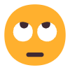 Face With Rolling Eyes Flat Element from Fluent Emoji Flat Set
