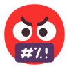 Face With Symbols On Mouth Flat Element from Fluent Emoji Flat Set