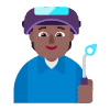 Factory Worker Flat Medium Dark Element from Fluent Emoji Flat Set