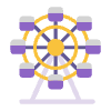 Ferris Wheel Flat Element from Fluent Emoji Flat Set