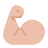 Flexed Biceps Flat Medium Light Element from Fluent Emoji Flat Set