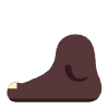 Foot Flat Dark Emoji from Fluent Emoji Flat Set | Free Download as SVG Vector and Transparent PNG | Streamline emojis