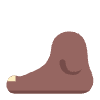 Foot Flat Medium Dark Element from Fluent Emoji Flat Set