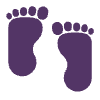 Footprints Flat Element from Fluent Emoji Flat Set