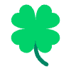 Four Leaf Clover Flat Element from Fluent Emoji Flat Set