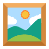 Framed Picture Flat Element from Fluent Emoji Flat Set