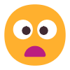Frowning Face With Open Mouth Flat Element from Fluent Emoji Flat Set