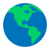 Globe Showing Americas Flat Element from Fluent Emoji Flat Set