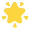Glowing Star Flat Element from Fluent Emoji Flat Set