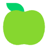 Green Apple Flat Element from Fluent Emoji Flat Set
