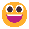 Grinning Face With Big Eyes Flat Element from Fluent Emoji Flat Set