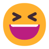 Grinning Squinting Face Flat Element from Fluent Emoji Flat Set