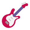 Guitar Flat Emoji from Fluent Emoji Flat Set | Free Download as SVG Vector and Transparent PNG | Streamline emojis