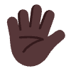 Hand With Fingers Splayed Flat Dark Element from Fluent Emoji Flat Set