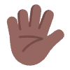 Hand With Fingers Splayed Flat Medium Dark Element from Fluent Emoji Flat Set