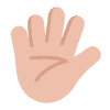 Hand With Fingers Splayed Flat Medium Light Element from Fluent Emoji Flat Set