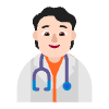 Health Worker Flat Light Emoji from Fluent Emoji Flat Set | Free Download as SVG Vector and Transparent PNG | Streamline emojis