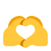 Heart Hands Flat Default Emoji from Fluent Emoji Flat Set | Free Download as SVG Vector and Transparent PNG | Streamline emojis