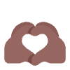 Heart Hands Flat Medium Dark Element from Fluent Emoji Flat Set