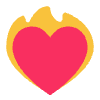 Heart On Fire Flat Emoji from Fluent Emoji Flat Set | Free Download as SVG Vector and Transparent PNG | Streamline emojis