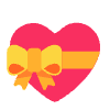 Heart With Ribbon Flat Element from Fluent Emoji Flat Set