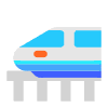 High Speed Train Flat Emoji from Fluent Emoji Flat Set | Free Download as SVG Vector and Transparent PNG | Streamline emojis