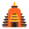 Hindu Temple Flat Element from Fluent Emoji Flat Set