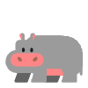 Hippopotamus Flat Element from Fluent Emoji Flat Set