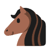 Horse Face Flat Element from Fluent Emoji Flat Set