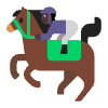 Horse Racing Flat Dark Element from Fluent Emoji Flat Set