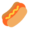 Hot Dog Flat Element from Fluent Emoji Flat Set