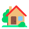 House With Garden Flat Element from Fluent Emoji Flat Set