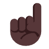 Index Pointing Up Flat Dark Element from Fluent Emoji Flat Set