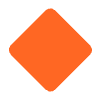 Large Orange Diamond Flat Element from Fluent Emoji Flat Set