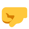 Left Facing Fist Flat Default Element from Fluent Emoji Flat Set
