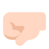 Left Facing Fist Flat Light Element from Fluent Emoji Flat Set