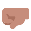 Left Facing Fist Flat Medium Element from Fluent Emoji Flat Set