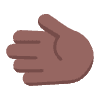 Leftwards Hand Flat Medium Dark Element from Fluent Emoji Flat Set