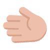 Leftwards Hand Flat Medium Light Element from Fluent Emoji Flat Set