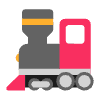 Locomotive Flat Emoji from Fluent Emoji Flat Set | Free Download as SVG Vector and Transparent PNG | Streamline emojis