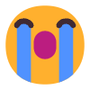 Loudly Crying Face Flat Element from Fluent Emoji Flat Set