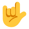 Love You Gesture Flat Default Element from Fluent Emoji Flat Set
