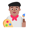 Man Artist Flat Medium Element from Fluent Emoji Flat Set