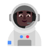 Man Astronaut Flat Dark Emoji from Fluent Emoji Flat Set | Free Download as SVG Vector and Transparent PNG | Streamline emojis