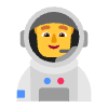 Man Astronaut Flat Default Emoji from Fluent Emoji Flat Set | Free Download as SVG Vector and Transparent PNG | Streamline emojis