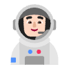 Man Astronaut Flat Light Emoji from Fluent Emoji Flat Set | Free Download as SVG Vector and Transparent PNG | Streamline emojis